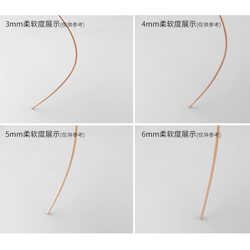 Bamboo Stick Lantern Satchel Pole DIY Hand-Assembled Material Support Small Round Stick Can Be Punched Bamboo Art