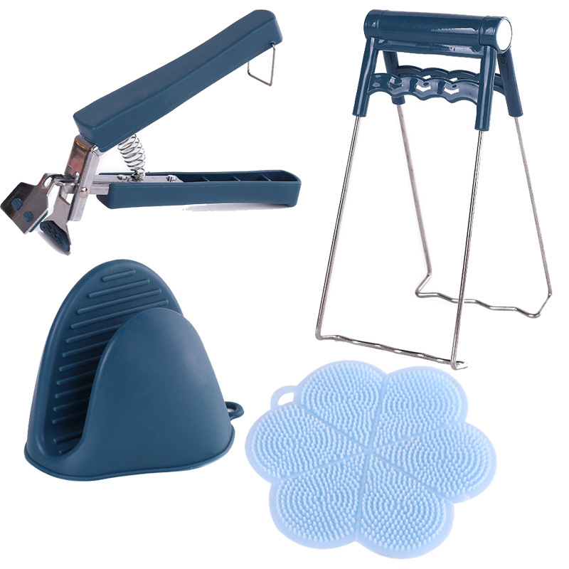 Small Wholesale Stainless Steel Household Anti-Scalding Three-Piece Set Steamer Plate Clamp Anti-Slip Plate Lifter Basin Clamp Artifact Dishes