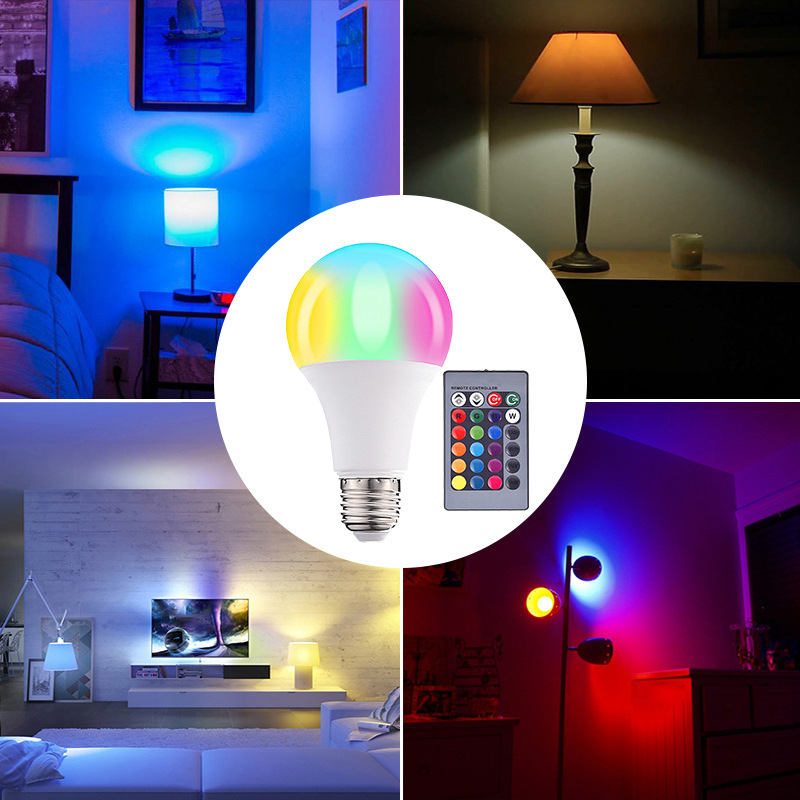 RGB bulb LED bulb wifi colorful bulb dimming bulb remote control smart bulb E27 screw
