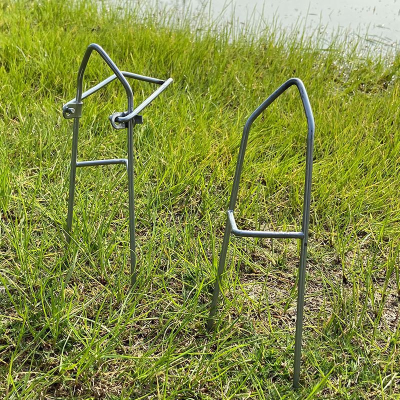 Sea Pole dual-purpose bracket simple ground plug sea pole bracket metal hand sea dual-purpose bracket ground fork simple ground plug bracket