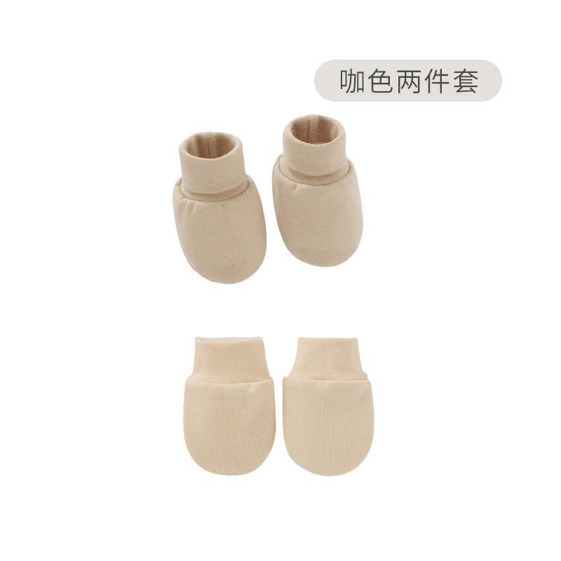 Foreign trade Europe and the United States baby anti-scratch gloves foot cover newborn gloves foot cover combination 821060