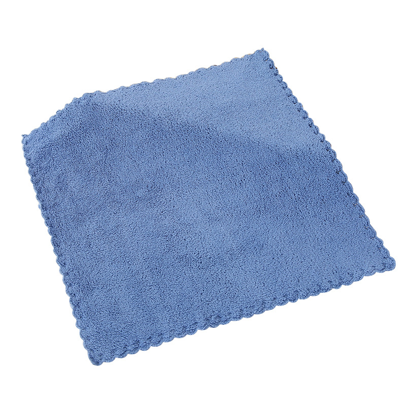 High density coral fleece towel absorbent thick children's kindergarten wipe small square cotton multi-color square towel cloth wholesale
