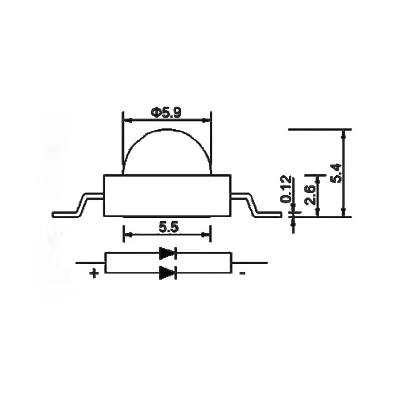 1W high-power led lamp beads white light warm light red light yellow light green light blue light 0.75w3w imitation lumen RGB lamp beads