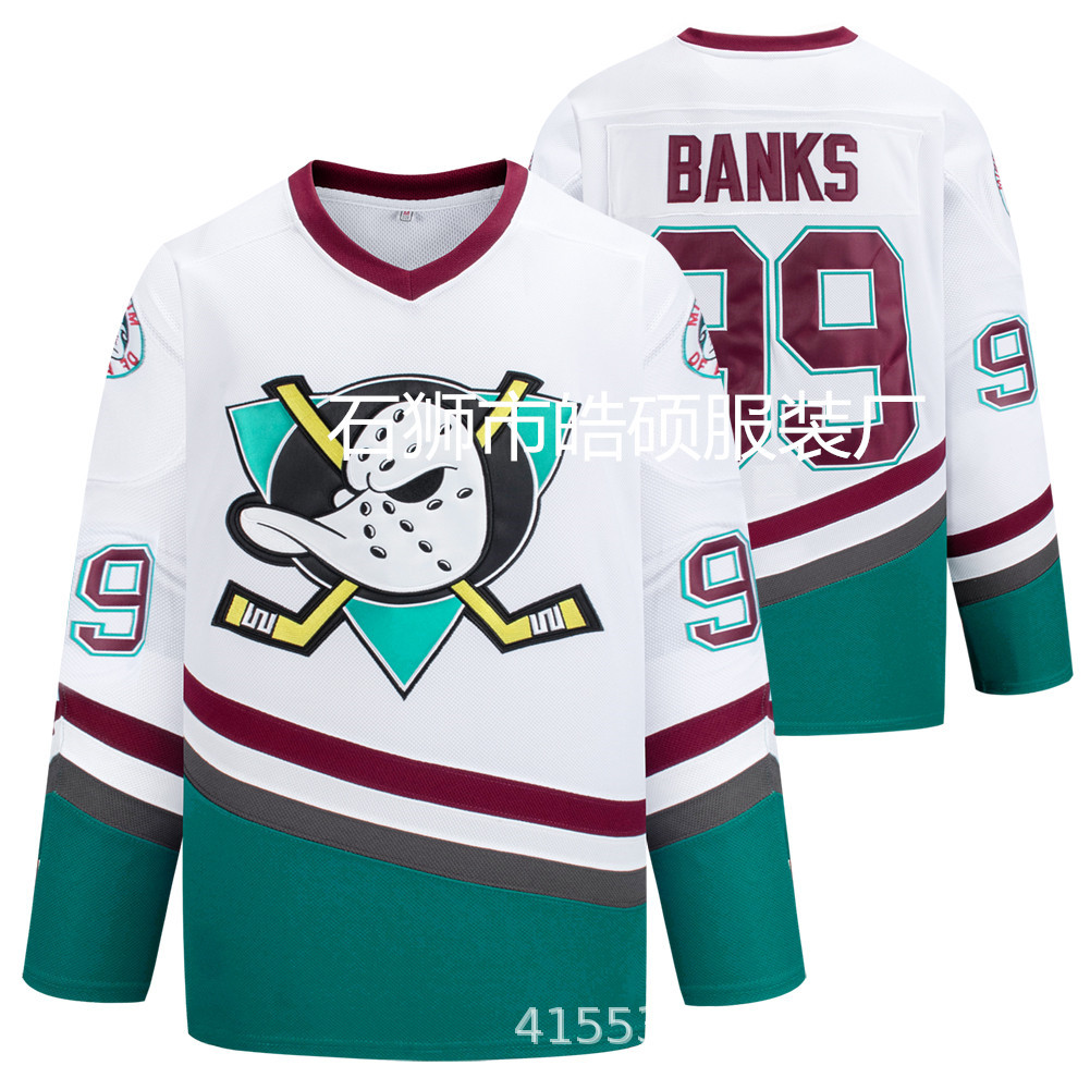 Ice hockey jersey film version ice hockey suit No. 96 No. 99 white duck white