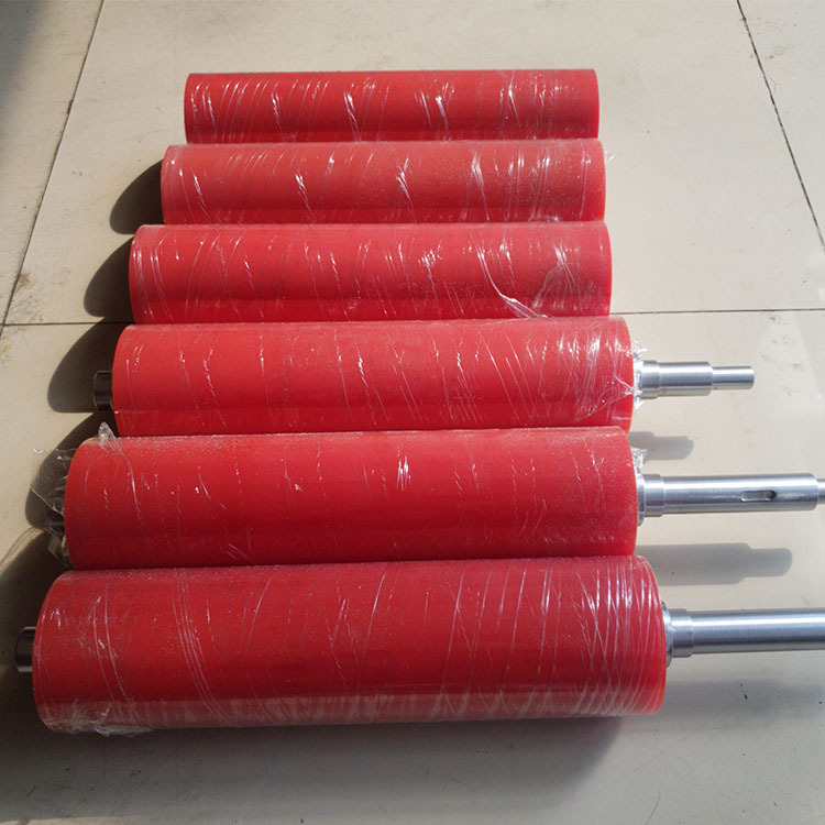 Rubber Roller Roller Coated with Wear-Resistant Polyurethane High Temperature Resistant Silicone Conveyor Belt Roller Conveyor Belt Roller