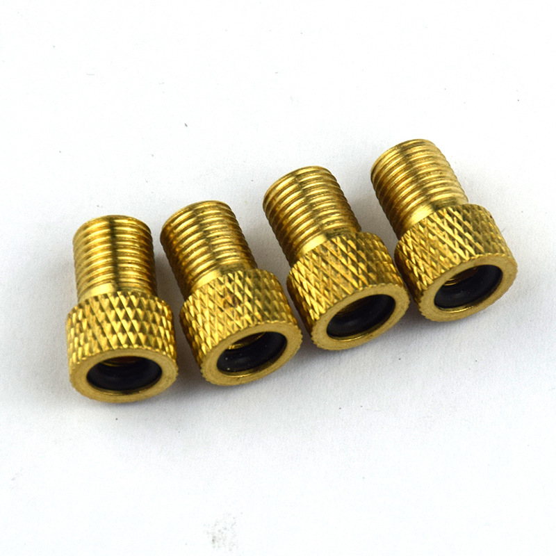 Bicycle Valve Adapter, French to American, French Mouth to Beautiful Mouth, Mountain Bike Valve Adapter, Mesh Copper