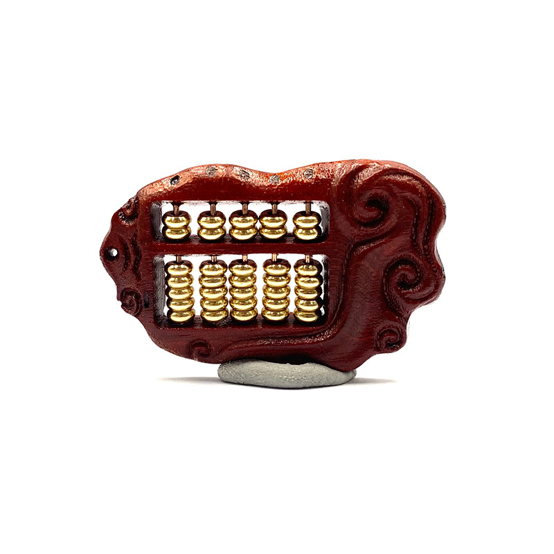 Claw Abacus Cow Claw Mahogany Mahogany Ebony Small Abacus Car Keychain Accessories Text Play Carving
