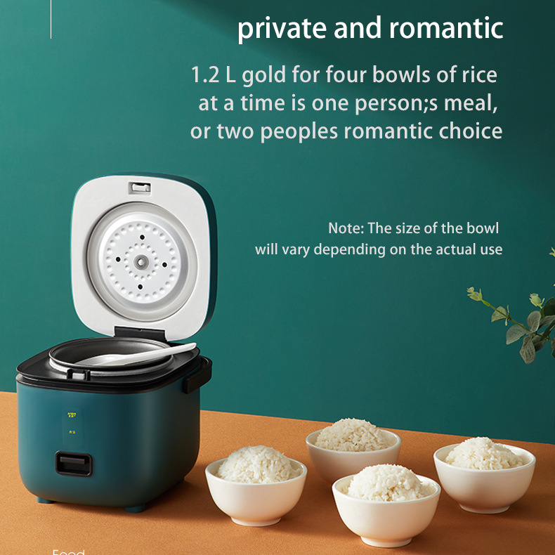 Mini Rice Cooker Small 1-2 People Small Rice Cooker Upper Steaming and Cooking Export Smart One-Person Rice Cooker