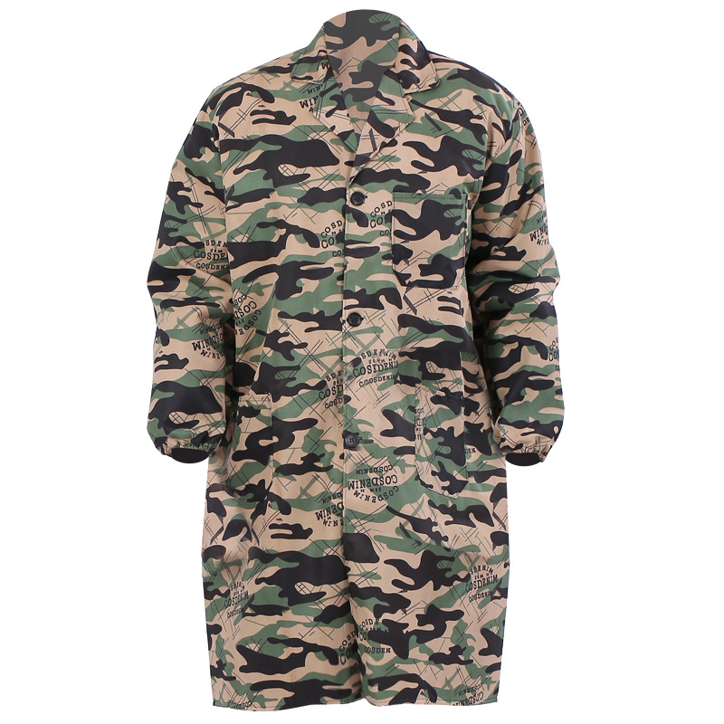 Blue coat long sleeve labor protection clothing workshop transportation clothing warehouse management clothing camouflage work clothes dust-proof clothing overalls printed logo