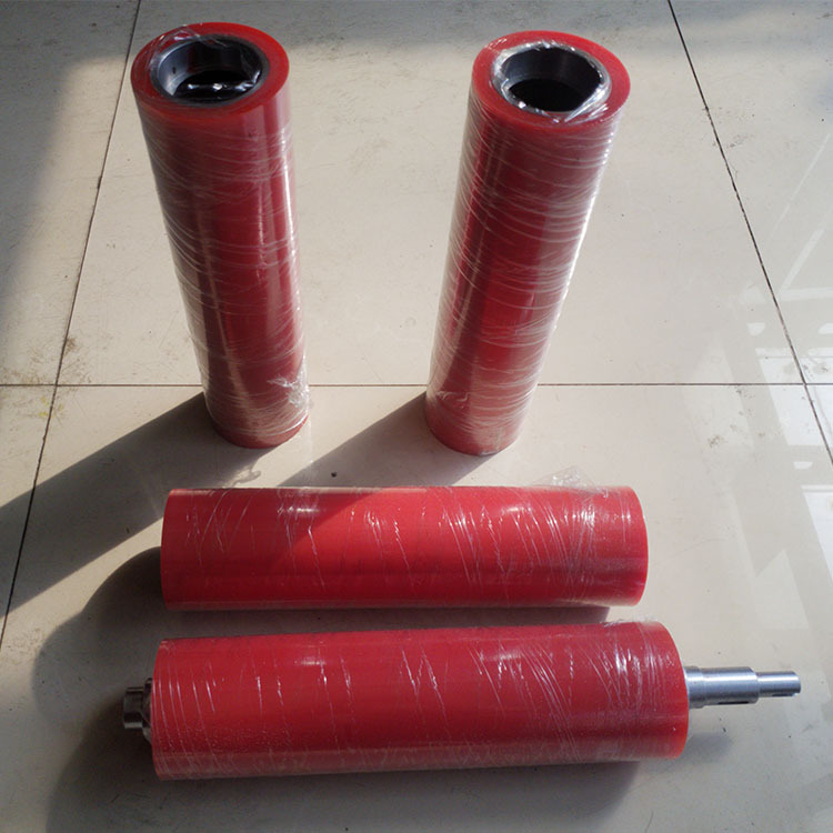 Rubber Roller Roller Coated with Wear-Resistant Polyurethane High Temperature Resistant Silicone Conveyor Belt Roller Conveyor Belt Roller
