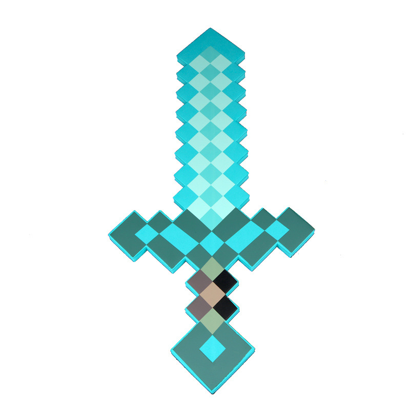Pixel World Peripheral Toys: Swords, Weapons, Eva Foam Diamond Swords, Axes, Shovels, Machine Guns, Bows and Arrows