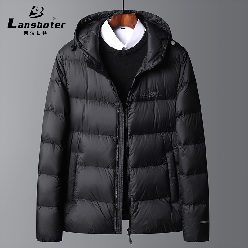 Зимняя новая простая универсальная куртка с капюшоном из пуха для мужчин, утолщенная, для молодежи и людей среднего возраста, теплая модная куртка