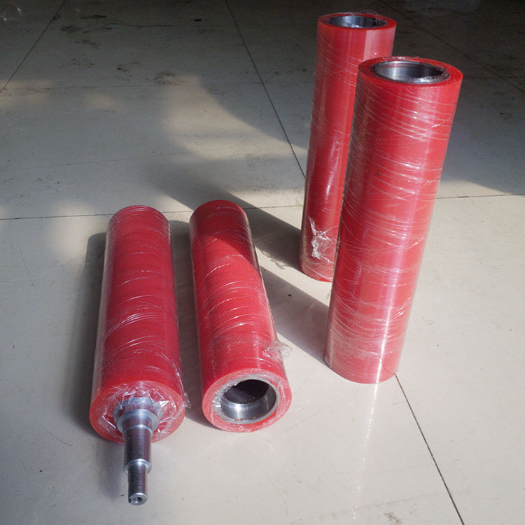 Rubber Roller Roller Coated with Wear-Resistant Polyurethane High Temperature Resistant Silicone Conveyor Belt Roller Conveyor Belt Roller