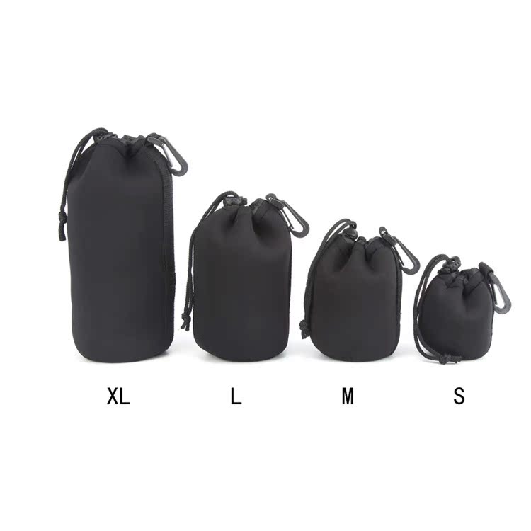 Camera lens bag lens protection bag camera lens storage bag S + M + L + XL set