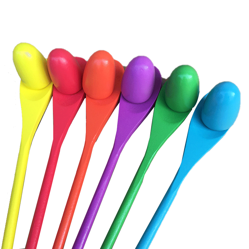 Cross-Border Children's Balance Wooden Spoon Support Ball Early Education Parent-Child Outdoor Interactive Sensory Training Game Support Egg Toy Customization