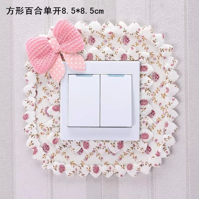 Wholesale Switch Cover Lace Household Switch Wall Sticker Art Switch Protective Cover Living Room Bedroom Socket Decoration