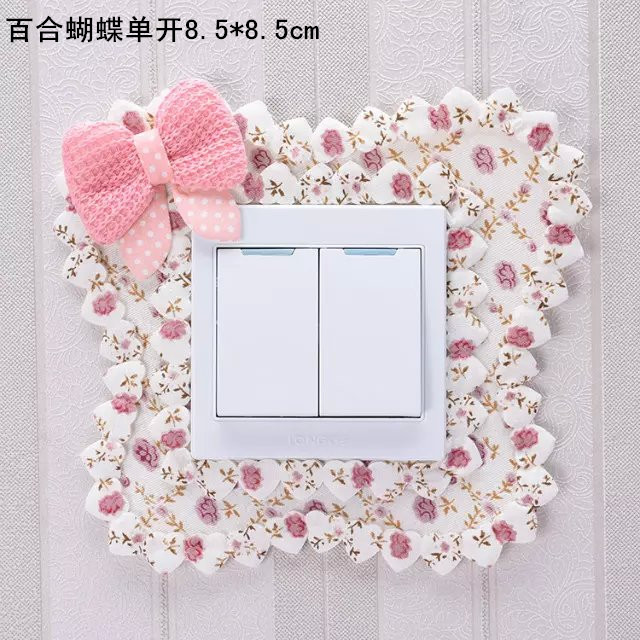 Wholesale Switch Cover Lace Household Switch Wall Sticker Art Switch Protective Cover Living Room Bedroom Socket Decoration