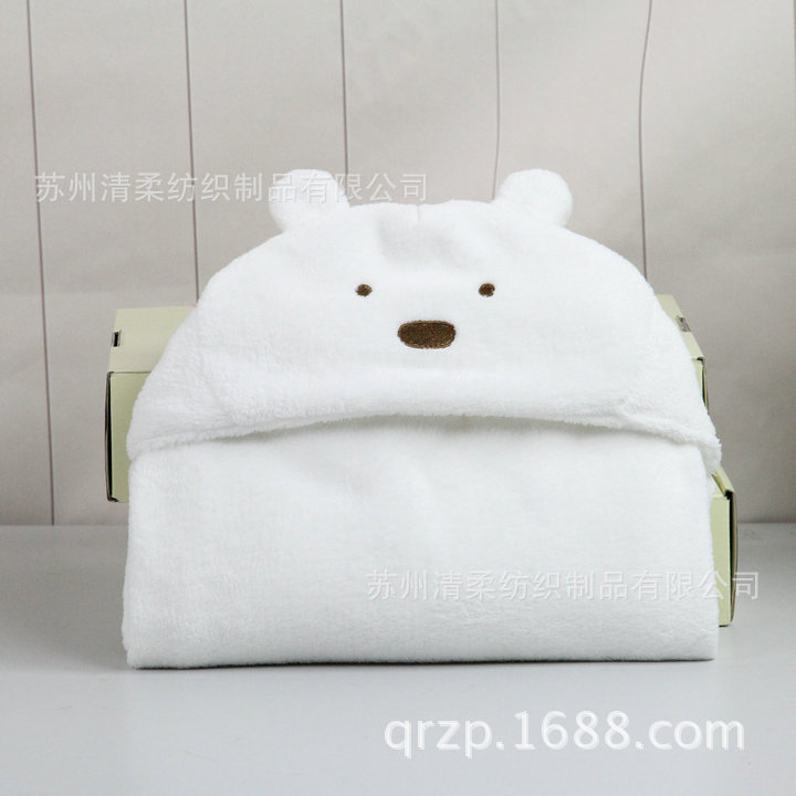 Baby supplies flannel children's bathrobe super soft animal cloak quilt blanket single layer blanket