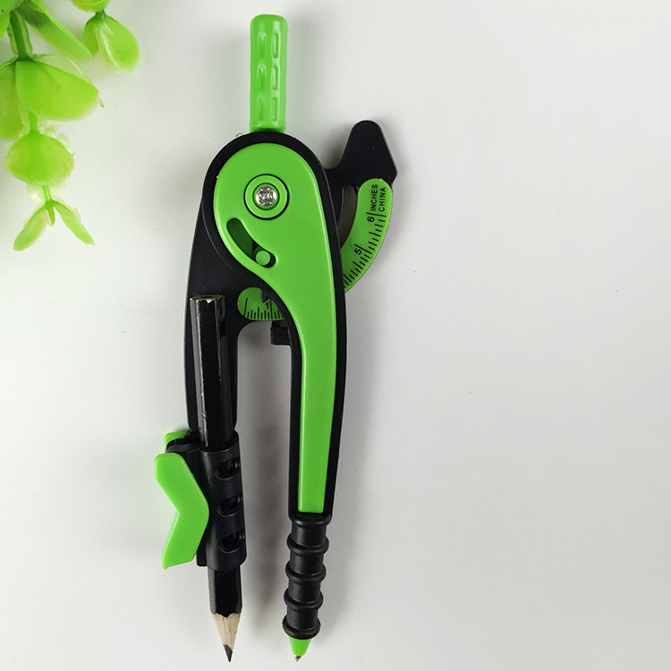 Оптовый пластиковый набор математических компасов с транспортиром и линейкой