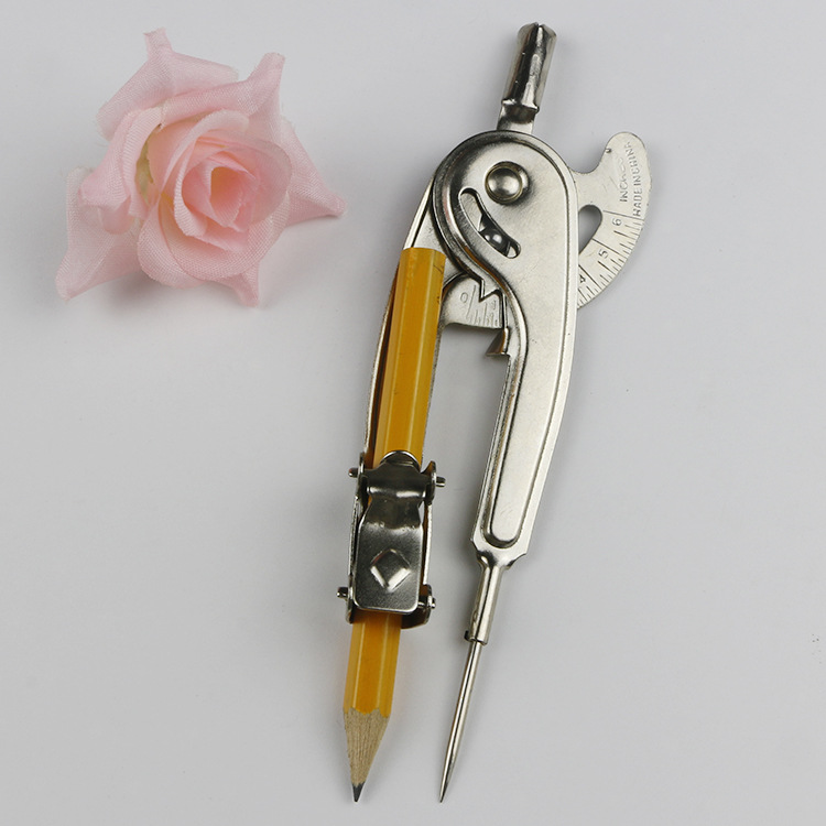 Металлические компасы для рисования, безопасные компасы с электролитическим покрытием