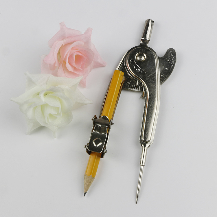 Factory supply metal iron compasses simple iron compasses student drawing compasses safety Iron compasses electroplated compasses