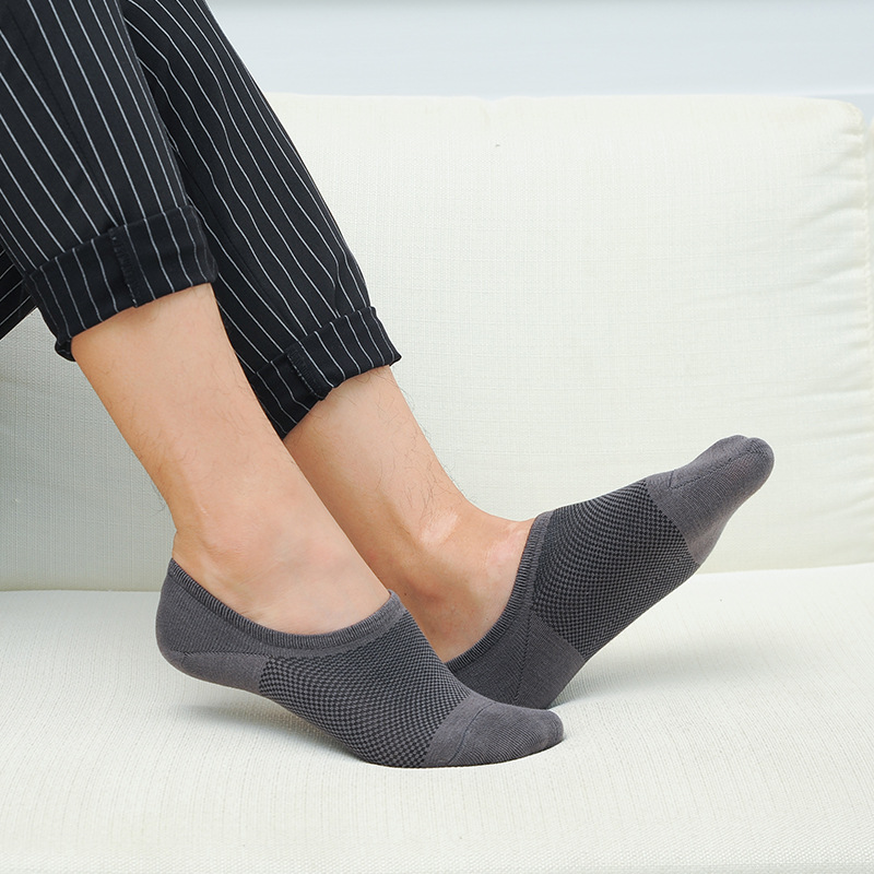 Korean casual bamboo fiber mesh boat Socks summer new men's socks men's invisible socks factory wholesale