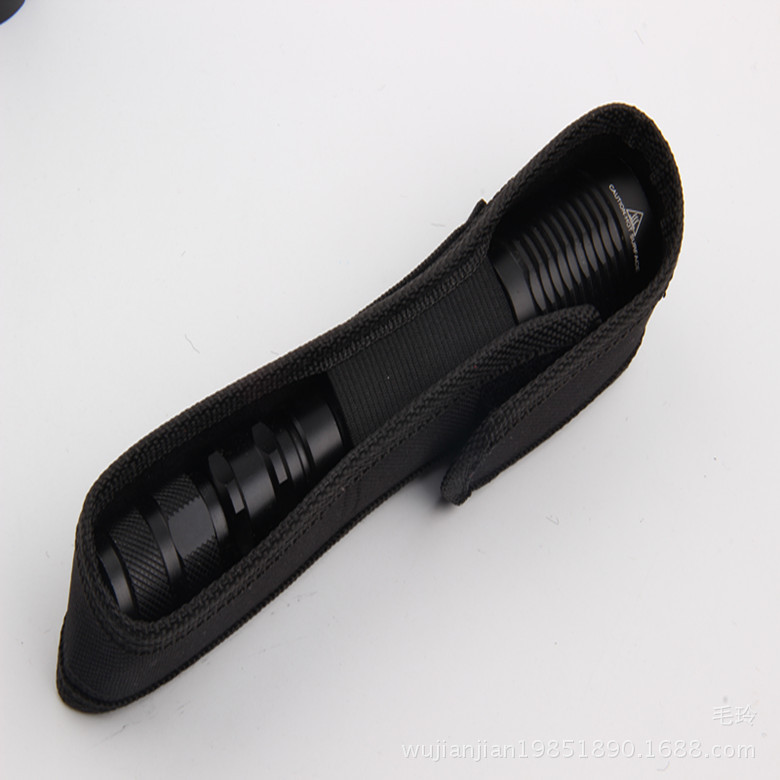 Strong light flashlight cover 21cm nylon flashlight protective cover factory wholesale suitable for 16.8-17.5 flashlight