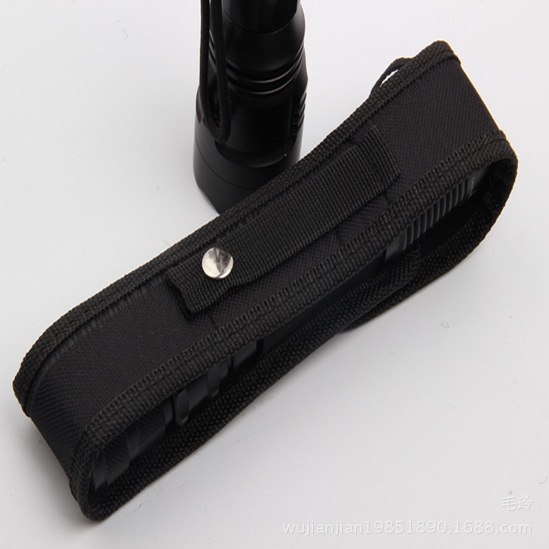 Strong light flashlight cover 21cm nylon flashlight protective cover factory wholesale suitable for 16.8-17.5 flashlight