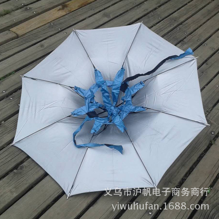 20% Fold with Tie-up Clip Folding Fishing Umbrella Anti-ultraviolet Umbrella Hat Travel Easy to Carry Sun Umbrella Hat Umbrella