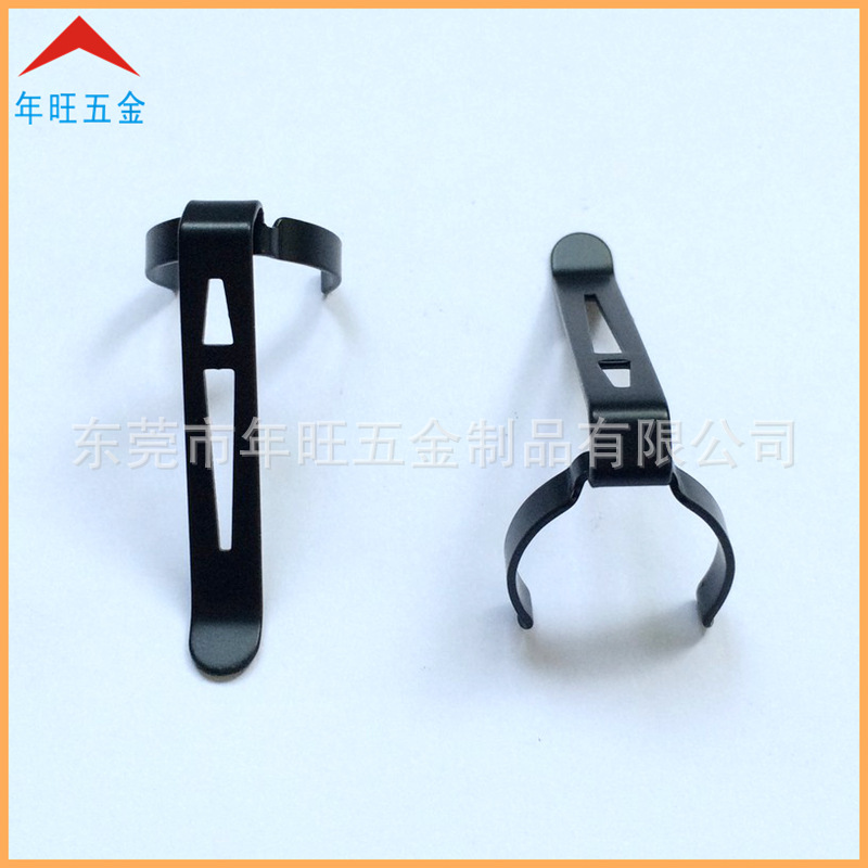 Factory sales flashlight metal clip daily carrying flashlight stainless steel large holding clip elastic hardware card holder