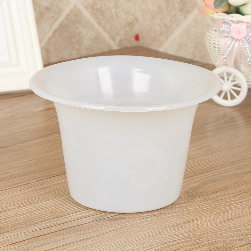 Пластиковый спитон больничный домашний белый маленький спитон без крышки многофункциональный без ручки пластиковый бочонок ёмкостью 1000 мл