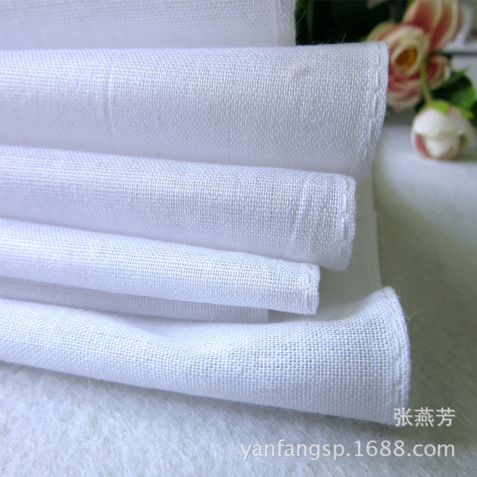 Pure Cotton Tie-Dye Square White Handkerchief 21CM33CM38CM40CM Pure White Square Painting Handmade DIY