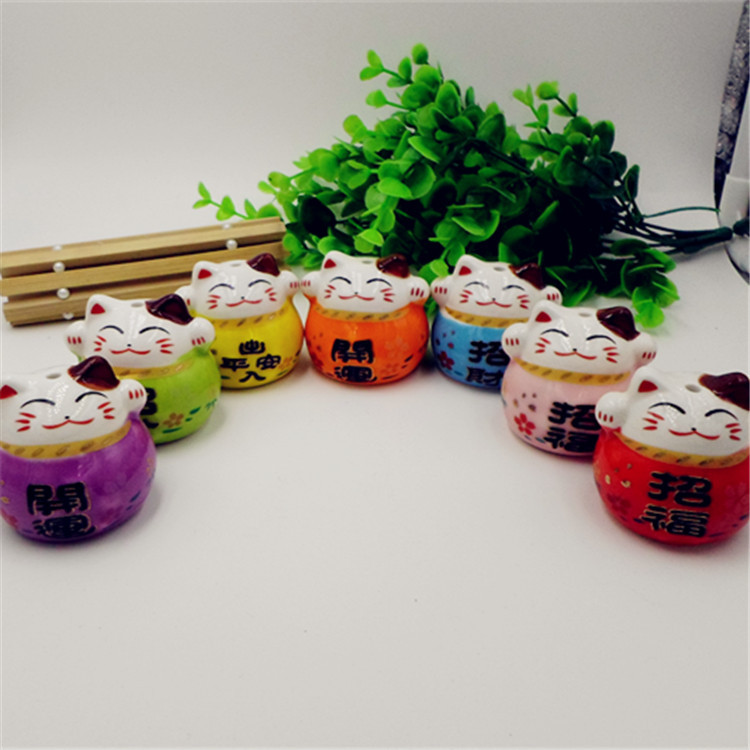 Керамическая подвеска с счастливой кошкой, цветная, для автомобиля, оптовая продажа