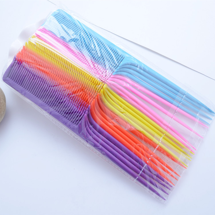 Spot 701 Colorful Pointed Tail Comb, Hair Comb, Pick Comb, Plastic Comb, Wholesale, Dense Tooth Comb, Taobao Small Gift