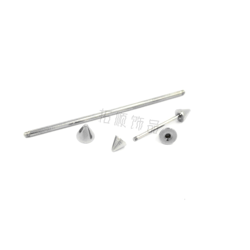 AliExpress stainless steel jewelry tongue nail human body piercing ear bone nail ear nail factory wholesale