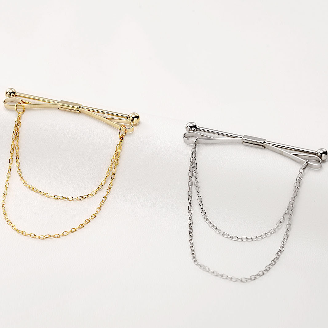 L1-11# men's shirt clip chain/collar chain/new design men's shirt collar clip chain/Simple and elegant