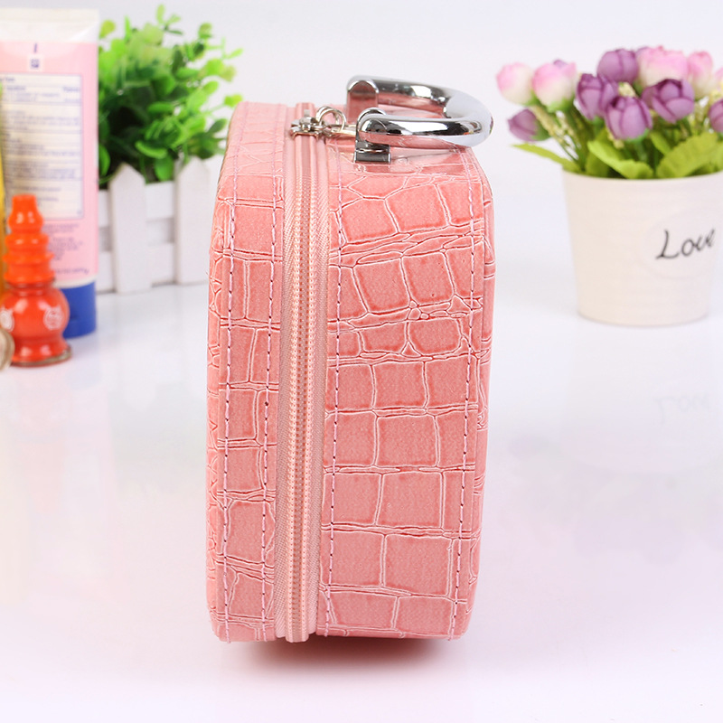 2024 New Summer Cosmetic Bag Korean Cute Cosmetic Case Cosmetics Bag Stone Pattern Bridesmaid Bag Factory Direct Supply