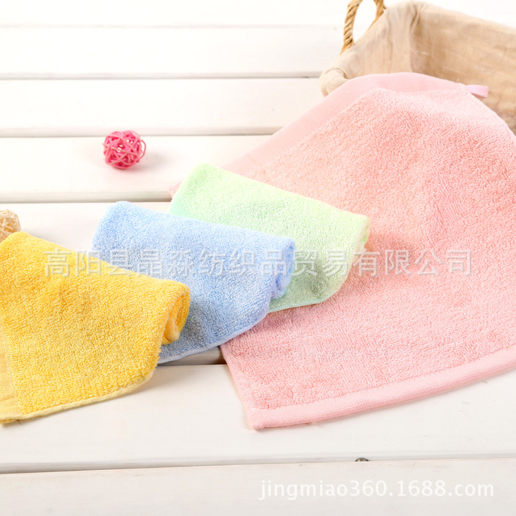 Bamboo fiber small square towel 25*25 baby saliva towel kindergarten children's towel bamboo fiber square towel factory wholesale