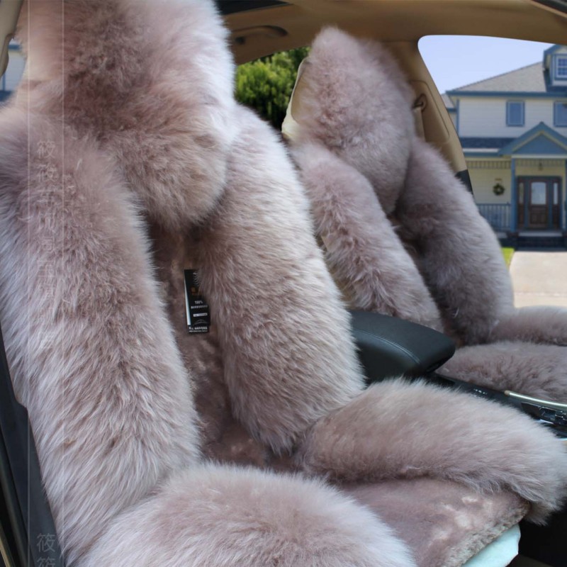 Car seat cushion fully enclosed special sheepskin seat cover winter wool seat cushion plush seat cover all-inclusive