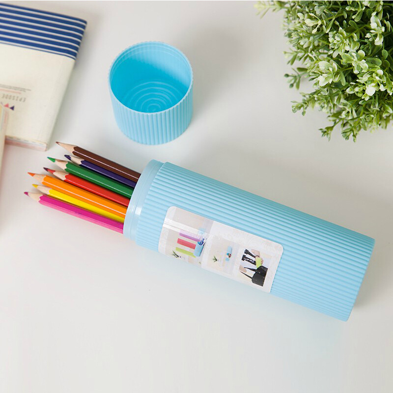 Fashion Travel Portable Toothbrush Toothpaste Box for Washing Round Stripe Cleaning Tool Box Multifunctional Brush Cup