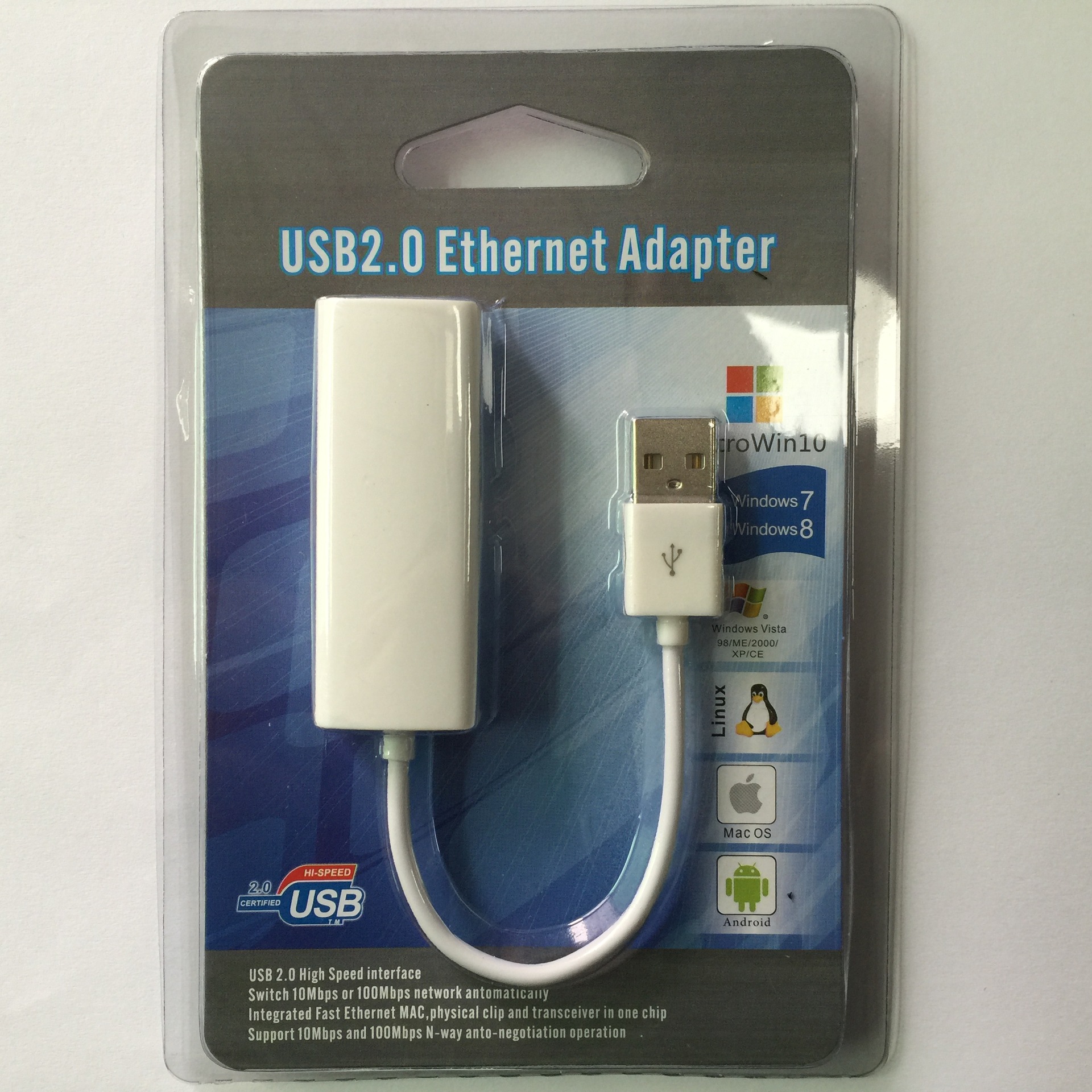usb сетевая карта AX88772CLF ASIX USB на RJ45 Тайвань AsiaInfo 2.0 однопортовая MAC сетевая карта