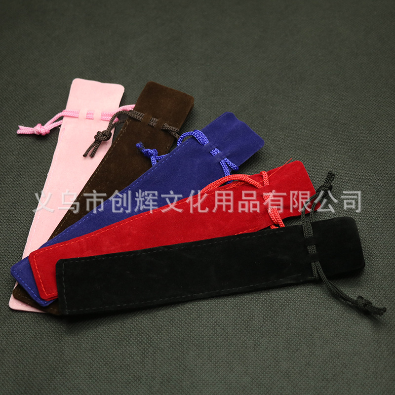 Spot Beam Pen Bag Crystal Pen Pen Bag Double-sided Thickened Velvet Pen Copper Pen Gift Pen Bag Plush Cloth Pen Bag