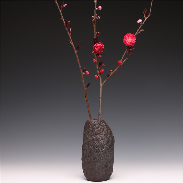 Ваза из пурпурной глины Дракон с песчаной текстурой, антикварная, для цветочных композиций в стиле китайского искусства