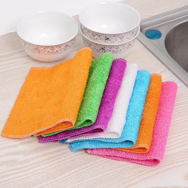 18*23 non-stick oil dishcloth 18*16cm dishcloth kitchen double bamboo fiber dishcloth 27*30cm wholesale