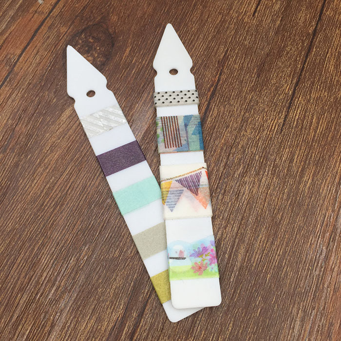 Factory wholesale tape Packing Board 5*15cm rounded corners and paper tape packing piece frosted thickened 60 Silk