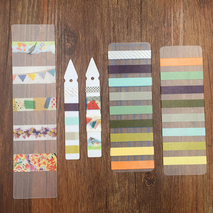 Factory wholesale tape Packing Board 5*15cm rounded corners and paper tape packing piece frosted thickened 60 Silk