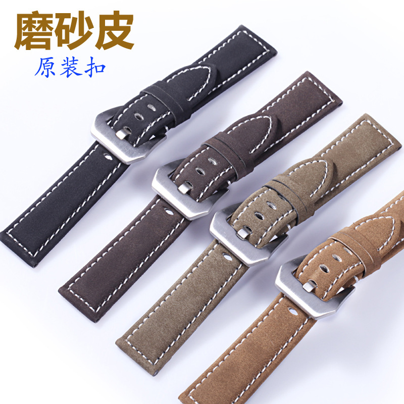 Поставки из матовой коровьей кожи, ремешок для часов с оригинальной пряжкой, ручная работа, 18-24 мм
