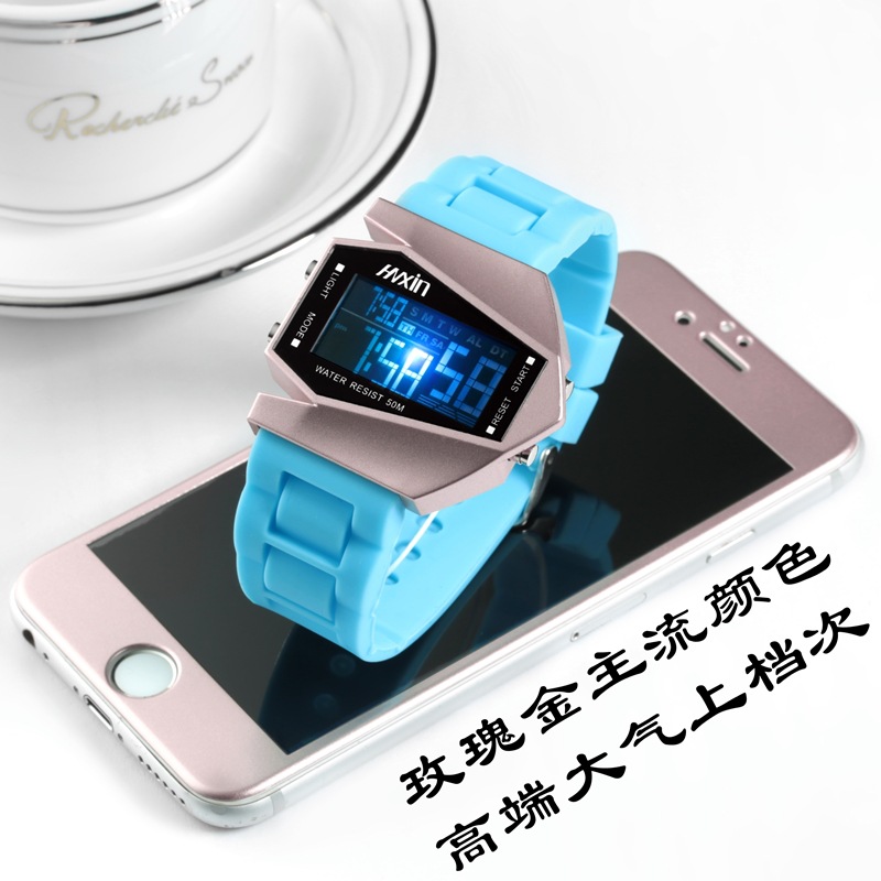 Factory wholesale multi-functional luminous alarm clock fashion personality children Students men and women electronic watches foreign trade hot money