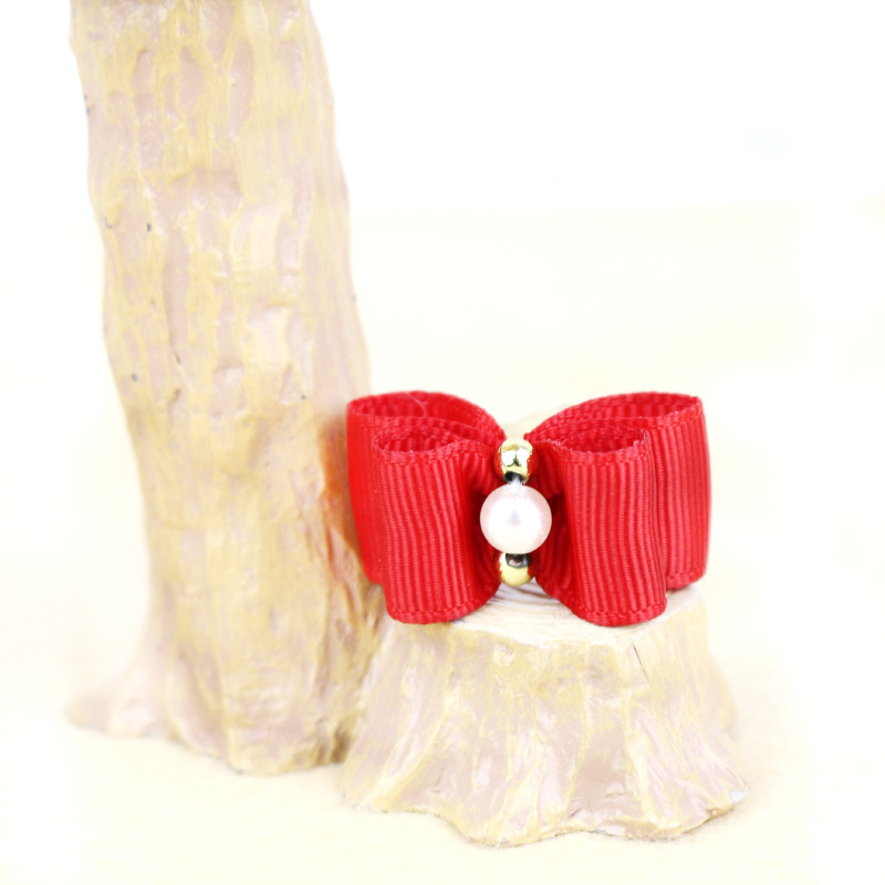 Pet dog decoration headdress bow head rubber band head flower double bow decoration factory direct sales