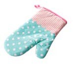 Pastoral Style Thickened Heat Insulation Gloves Oven Baking Polyester Cotton Wear-resistant Microwave Gloves Kitchen Anti-scalding Gloves in Stock